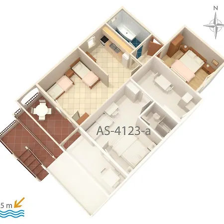 By The Sea Mandre, Pag - 4123 아파트